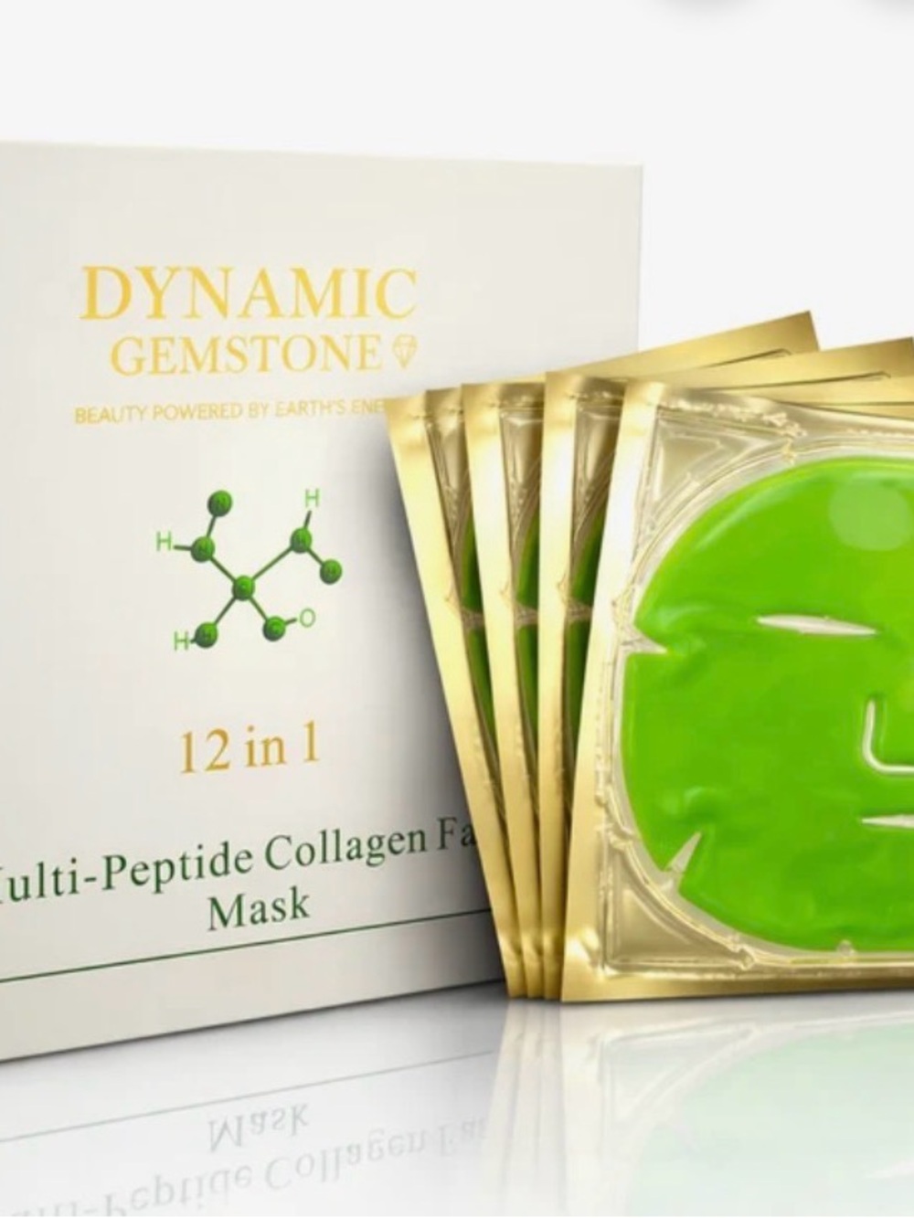 Green Multi-Peptide Collagen Face Mask (12 in 1)
